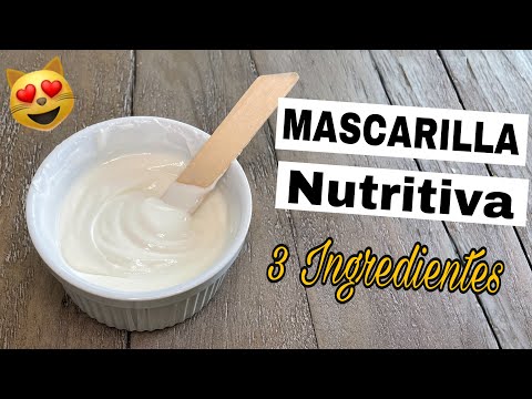 Mascarilla para nutrir el con 3 ingredientes | Yogurt | Versión Rizada -