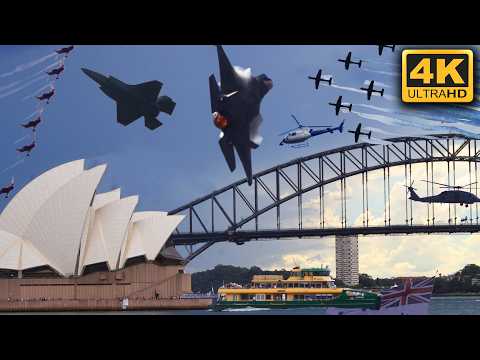 🇦🇺 RAN FLEET REVIEW SYDNEY ✈️ F35 Flypast, RAAF Roulettes 🚁 ADF Helicopters ⛴️ Navy Warships