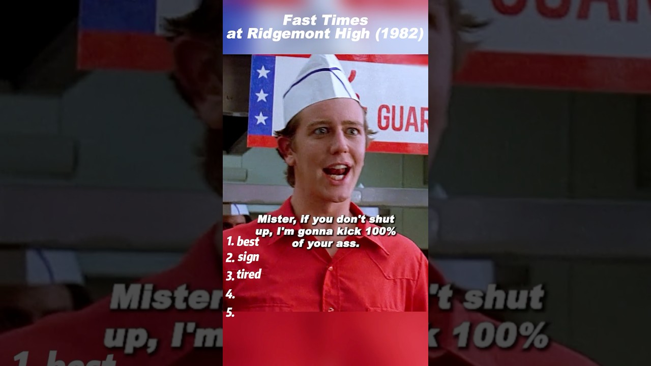Fast Times at Ridgemont High (1982) | Brad Gets Fired Over One Arrogant Customer 🍔💥