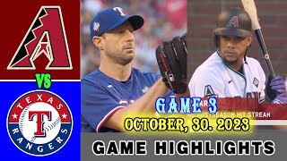 D-backs vs Texas Rangers  World Series 2023 [GAME 3]  (10\/30\/22) Highlights | MLB Highlights 2023