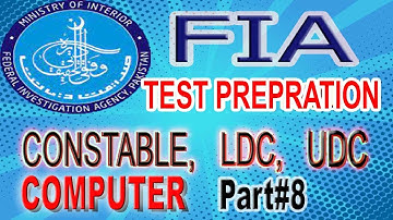 FIA Test Prepration | Computer Part #8 | Top repeated MCQs | LDC,UDC ,Constable MCQs.