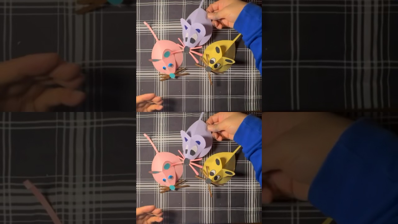 Faltspaß mit Papier: Eine Maus selbstgemacht"Mini Paper Mice: An Easy and Fun Craft Idea" 