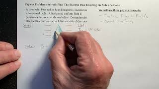 Find the Electric Flux Entering the Side of a Cone