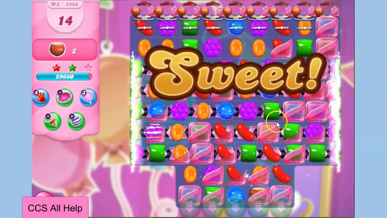 Candy Crush Saga Level 5993 NO BOOSTERS Cookie