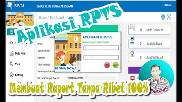 APLIKASI RPTS [ RAPORT PENILAIAN TENGAH SEMESTER] VERSI WEBSITE BERBASIS EXCEL