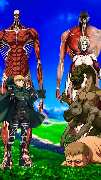Armin Colossal Titan Vs All Titans #anime #animevs #attackontitan #animeedit