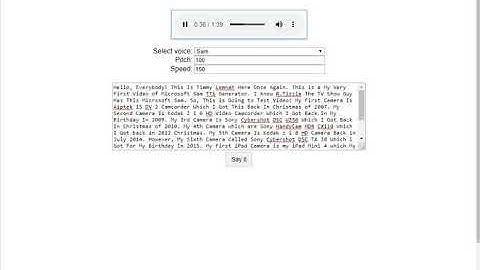 My First Ever Microsoft Sam TTS Generator Video