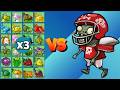 PVZ 1 Hybrid 3.16 Challenge - All Plant PULT Hybrid X3 Vs Football Imp X50 - Who Will Win?