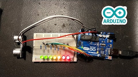 Arduino Ultrasonic sensor Distance LED indicator