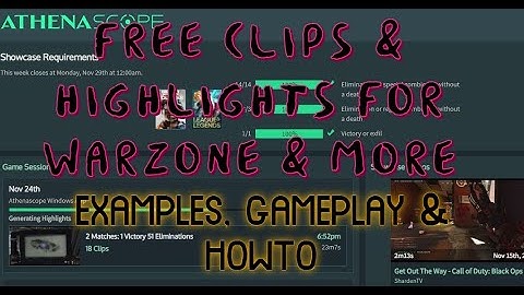 Get Easy & Free Warzone & CoD Clips | Athenascope Showcases | How To for Streamers & Youtubers
