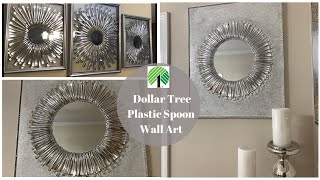 DIY Wall Art With $1 Plastic Spoons || Modern Glam Home Decor