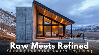 Inside a Stunning Industrial Modern Tiny Home: Concrete Meets Cozy Living
