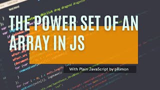 power set of array in js