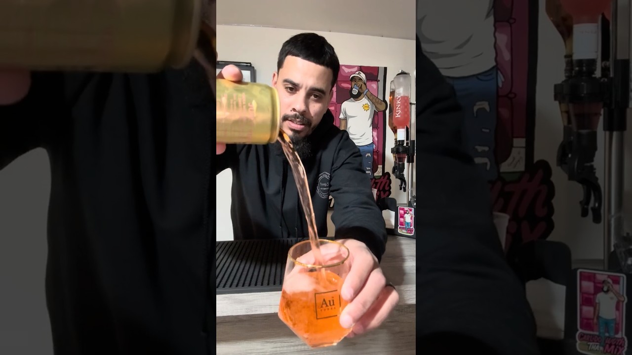 Reviewing The @Au Vodka  Juicey Peach Soda 