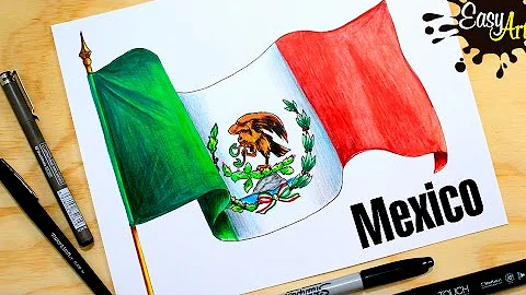 aguila de la bandera de mexico dibujo facil