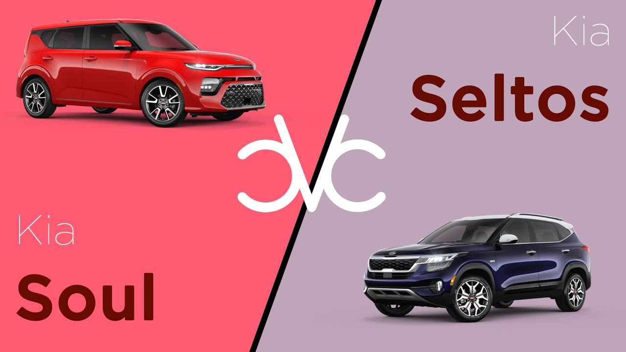 Kia Seltos and Kia Soul side by side, showcasing their distinct designs and personalities