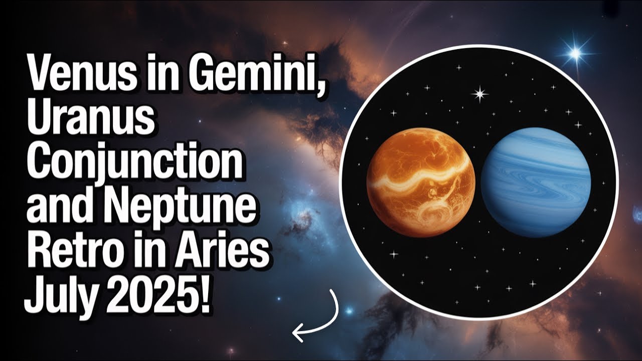 Great Awakener! Venus in Gemini July 2025, Uranus Conjunction & Neptune Retro into Aries July 2025.
