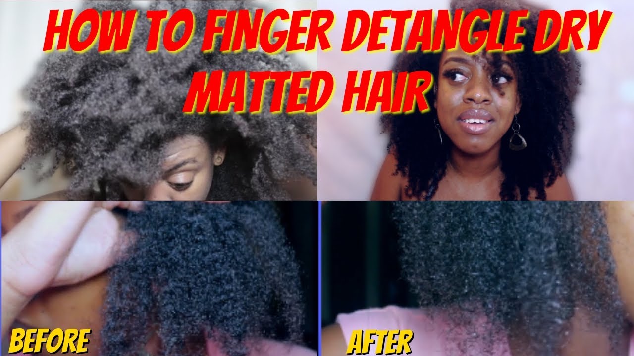 DIY Aloe Vera Detangler + How To Finger Detangle Dry, Matted Hair For