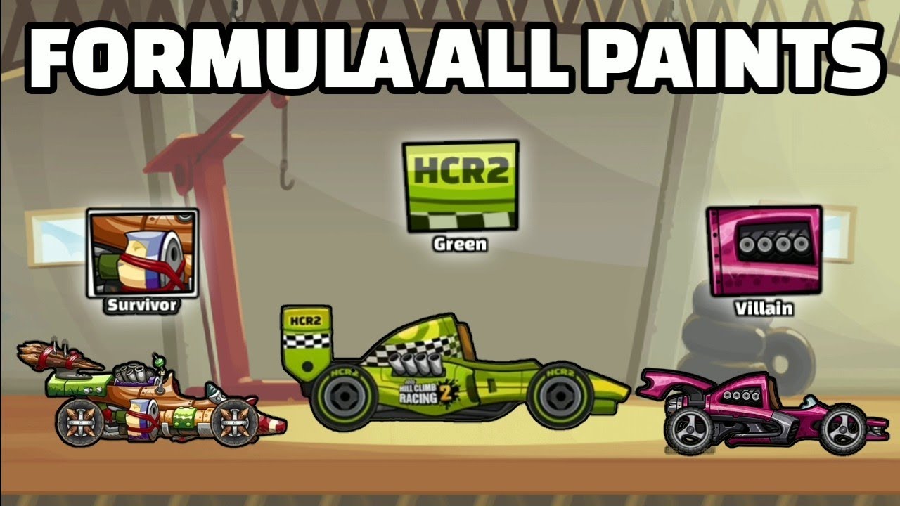 Hill Climb Racing 2 - PIXELS CAR Gameplay (Formula Paint Mod) 