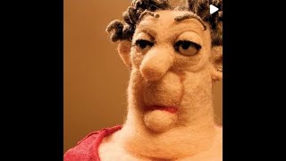0048 Auntie Stop Motion Needle-Felted Puppet Test - MOREZMORE