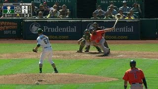 HOU@OAK: Gattis lifts a two-run homer to extend lead