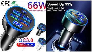 Mẫu Tẩu Sạc Ô Tô Thông Minh – 5 Cổng USB 3.0, Sạc Nhanh - 0986-488-111 , Tự Ngắt Khi Đầy