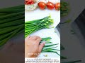 Chopping Chinese Chives – Stack, Rock, and Cut Even Segments 🥬🔪