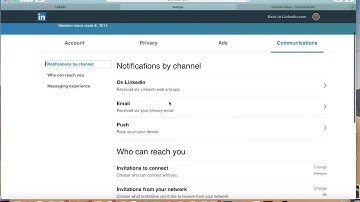LinkedIn- Privacy settings and Communications