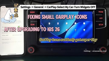 How to Fix RCD330 RCD360 Small CarPlay Icons After iOS 26 Update | Quick iPhone CarPlay Tip