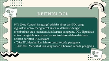 PPT DATABASE SQL , DDL , DML , DCL DAN TYPE DATA SQL