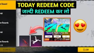 FREE FIRE TODAY REDEEM CODE | 25 JUNE REDEEM CODE FREE FIRE | FF NEW EVENT | RAMPAGE PARTY GIVEWAY