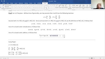 Abstract Algebra 1.4.8 -- M(2,R) is Closed under Matrix Multiplication (Part 2)