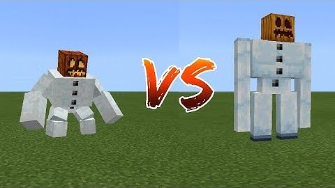 Mutant Snow Golem Vs Large Icy Golem - Minecraft Mob Battle
