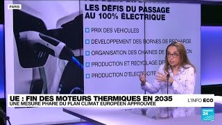 Plan climat de l'UE : vers la fin des véhicules thermiques en 2035 • FRANCE 24