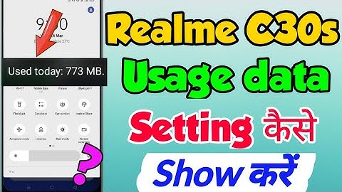 Realme C30s me usage data kaise Show Kare | How to daily data Setting in Realme c30s