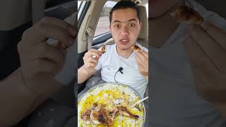 مظبي دجاج فالسيارة 🍗🍚 #رحموني #الطعم_يفوز #r7moonee