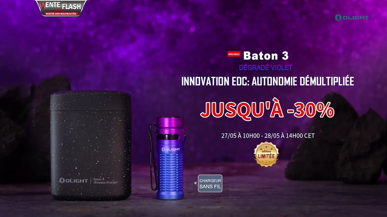 Baton 3 Violet - vente flash en mai