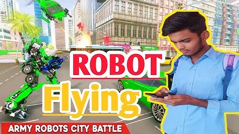 Army Bus Robot Transform Wars - Air jet robot game.