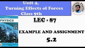 Example and assignment 5.2 class 9 physics kpk textbook board