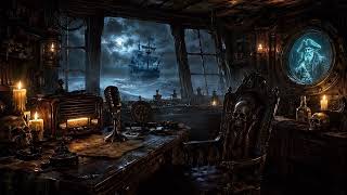 2 Hour Haunted Pirate Ship Halloween Projection 4K | Ghost Ship Display