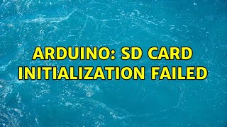 Arduino: SD card initialization failed