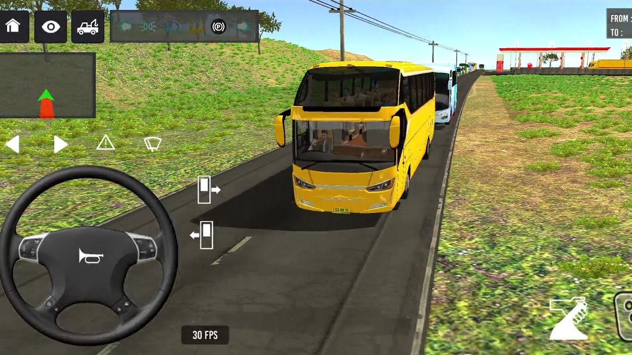 Euro Bus Driving Game Public Transportation 2024 -  Indonesia Bus Simulator Android Gameplay 