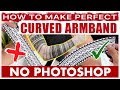 How to make curved armband tattoo stencil  easiest method without photoshop without procreate