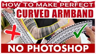 How To Make CURVED Armband Tattoo Stencil | Easiest Method |WITHOUT PHOTOSHOP WITHOUT PROCREATE screenshot 2