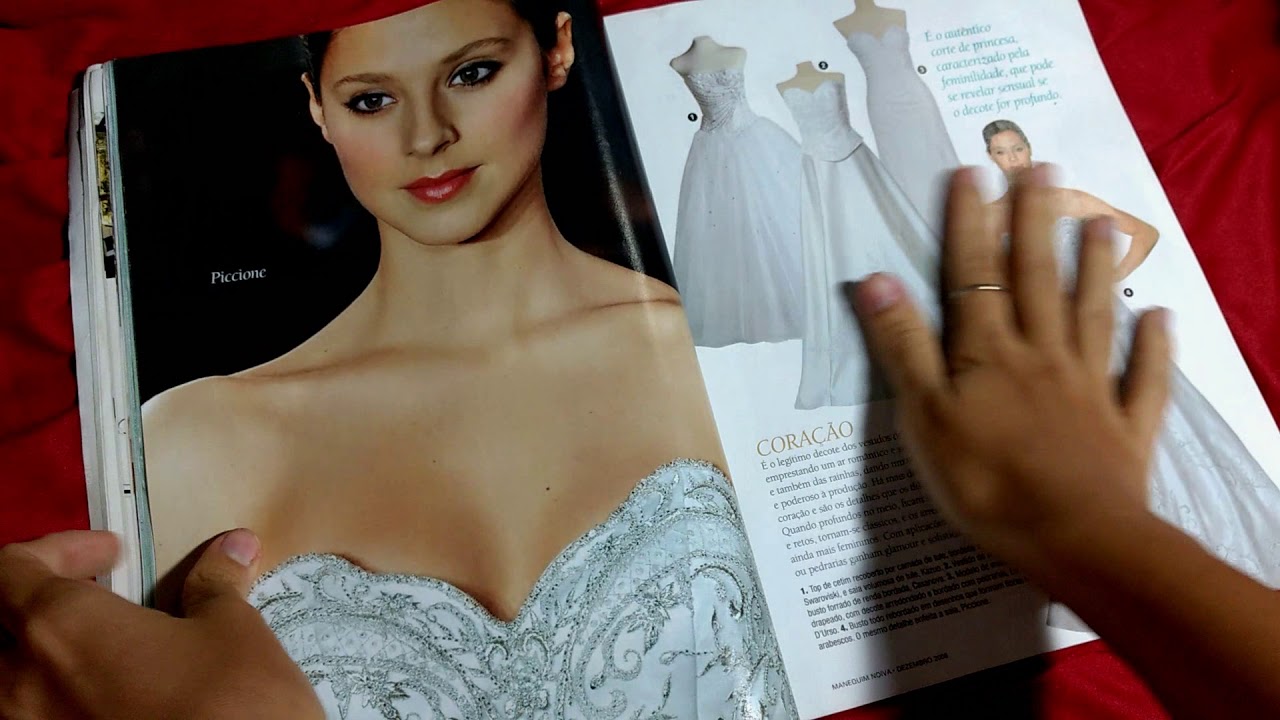ASMR | Folheando revista de noiva antiga