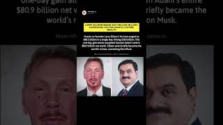 Larry Ellison Makes $88.5 Billion in a Day, Surpassing Gautam Adani’s Lifetime Wealth