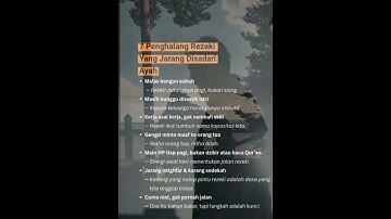 7 PENGHALANG REZEKI YANG JARANG DI SADARI AYAH #motivasi #motivasihidup #motivasidiri