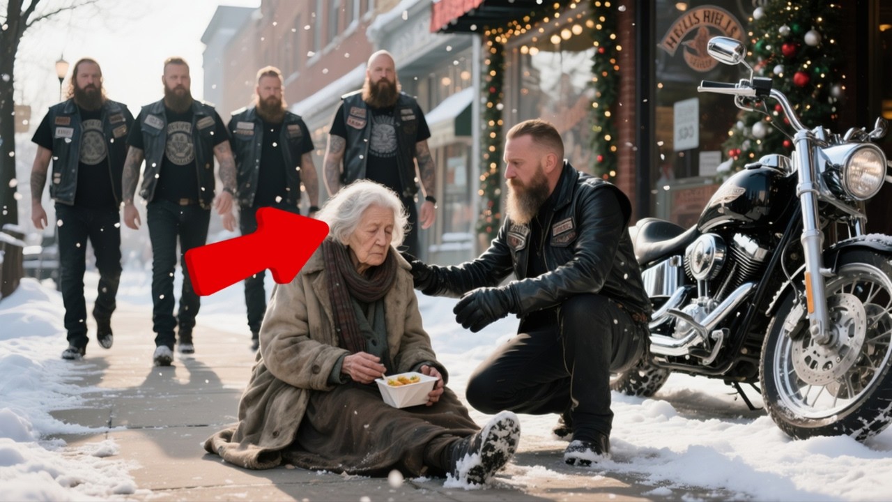 Homeless Elderly Woman Ate Her Last Meal on Christmas Eve — Then 6 Hells Angels Arrived