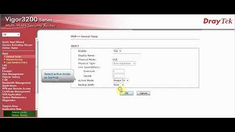 DrayTek Vigor3200 Multi-WAN backup