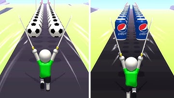 Twin Blade Slicer Game! Satisfying and relaxing ASMR slicing video